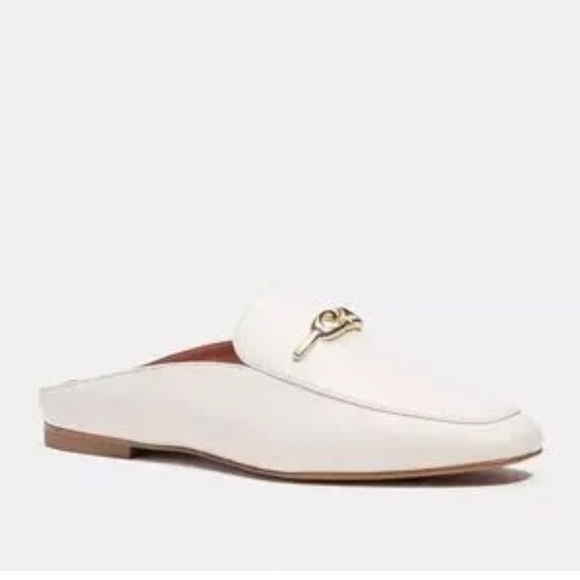 Coach Shoes - Coach Sienna Leather Slide Mule Chalk Size 7